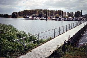 Hoofdsteiger met hekwerk